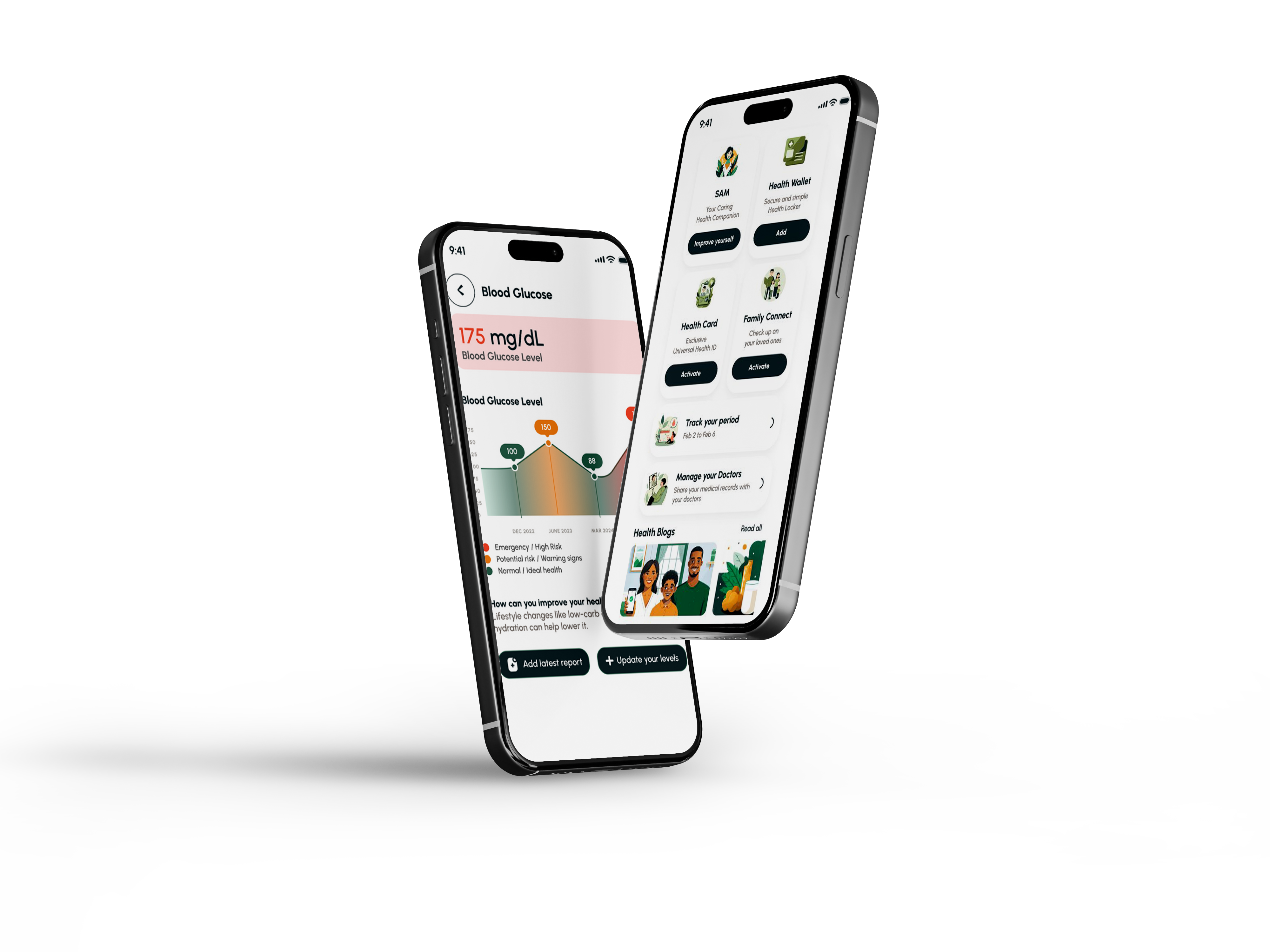 two-mobiles-mockup - All Your Complete Health Records in One Secure App.